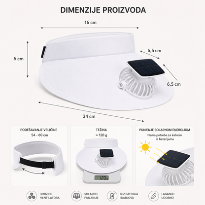 Solarni kačket sa ventilatorom