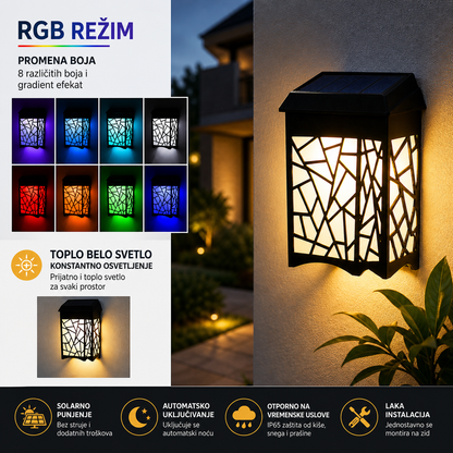 Solarna LED zidna lampa