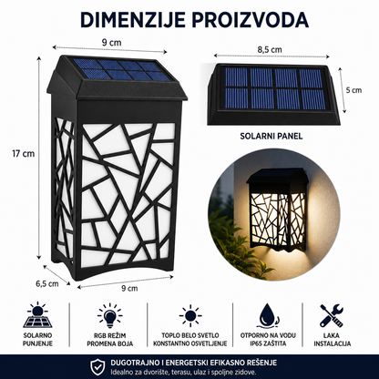 Solarna LED zidna lampa
